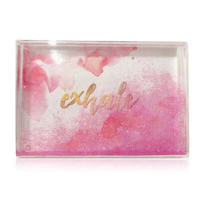 2020 New Christmas Decoration 4R photo frame Glitter Powder Glitter Custom Liquid Acrylic Rectangular Picture Photo Frame